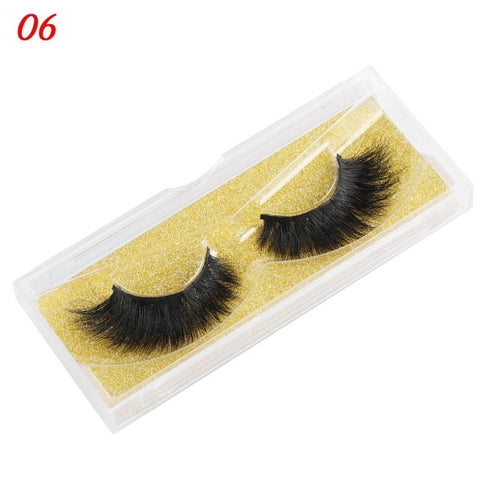 100% Mink Eyelashes 25mm Wispy Fluffy Fake Lashes