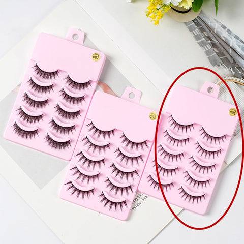 5 Pairs Manga Lashes: Anime Cosplay