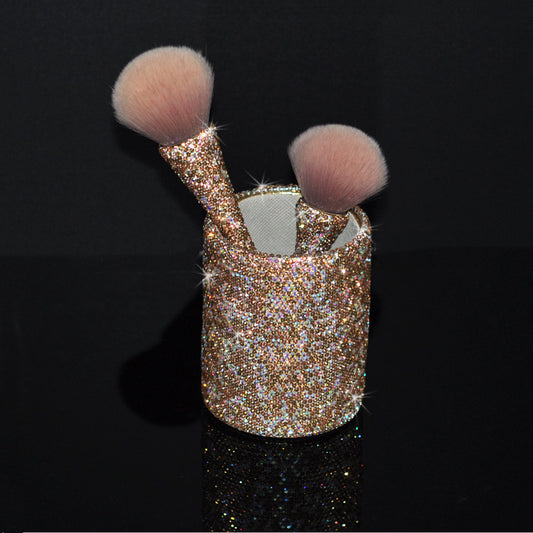 Diamond Studded Makeup Brushes Goblet Set