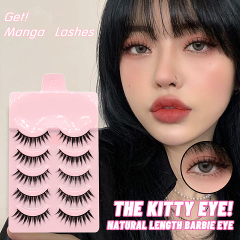 5 Pairs Manga Lashes: Anime Cosplay