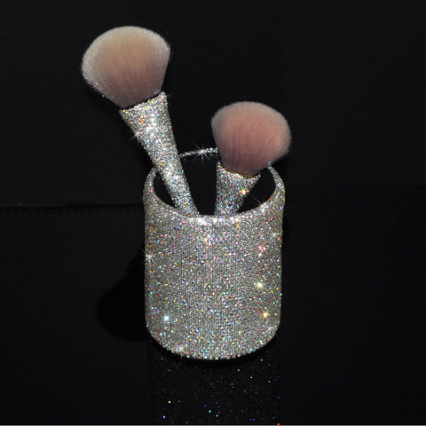 Diamond Studded Makeup Brushes Goblet Set